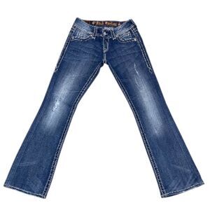 Rock Revival Jamie Easy Boot Jeans Women’s 25 x 30 Low Rise Stretch EUC